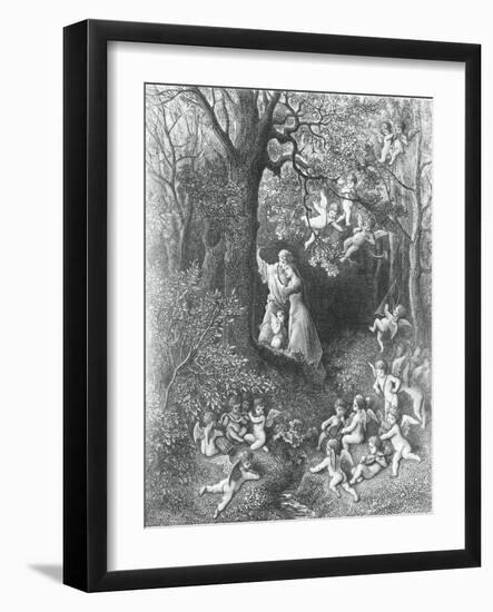 Angelica and Medoro, from the Frenzy of Orlando-Gustave Doré-Framed Giclee Print