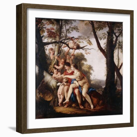 Angelica and Medoro (Oil on Canvas)-Laurent de La Hyre-Framed Giclee Print