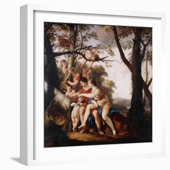 Angelica and Medoro (Oil on Canvas)-Laurent de La Hyre-Framed Giclee Print