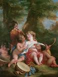 Erato, the Muse of Lyric Poetry with a Putto-Angelica Kauffmann-Giclee Print
