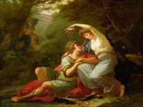 Erato, the Muse of Lyric Poetry with a Putto-Angelica Kauffmann-Giclee Print