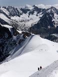 Climbers on Mont Blanc, Aiguille Du Midi, Mont Blanc Massif, Haute Savoie, French Alps, France, Eur-Angelo Cavalli-Photographic Print