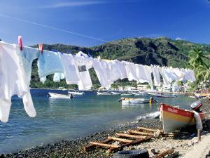 Drying Laundry on the Beach, St. Lucia