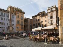 People at Outside Restaurant in Pantheon Square, Rome, Lazio, Italy, Europe-Angelo Cavalli-Photographic Print