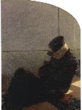 Dream and Reality (Man in a Black Hat and Coat Sleeping)-Angelo Morbelli-Art Print
