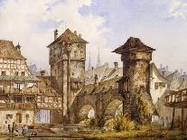 A View of Nurnberg, 1856 (Watercolour Heightened with White on Paper)-Angelo Quaglio-Giclee Print