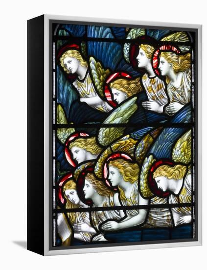 Angels, Adoration of the Lamb, 1884 (Stained Glass)-Henry Holiday-Framed Premier Image Canvas