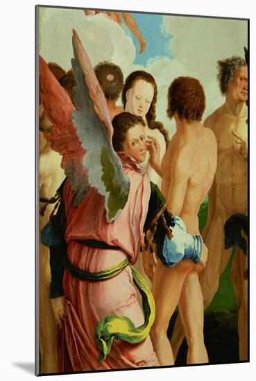 Angels among the Just. Detail of the left wing of the triptych The Last Judgement.-Lucas van Leyden-Mounted Giclee Print