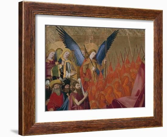 Angels and Saints, Detail from Coronation of Virgin, 1454-Enguerrand Quarton-Framed Giclee Print