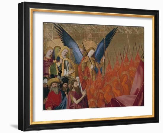 Angels and Saints, Detail from Coronation of Virgin, 1454-Enguerrand Quarton-Framed Giclee Print