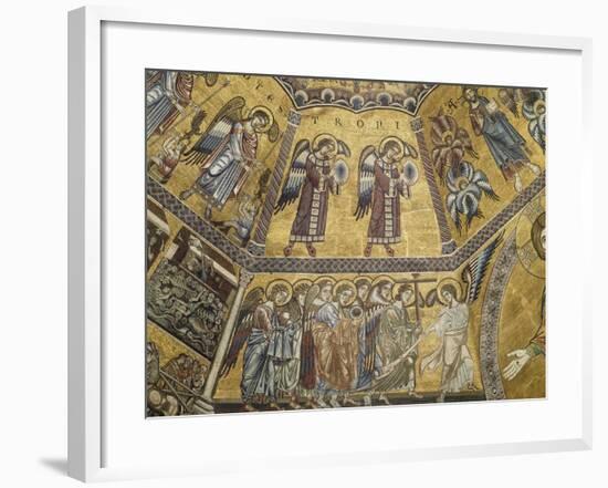 Angels and Saints, Detail from Mosaic of Octagonally-Segmented Central Dome, 1270-1300-null-Framed Giclee Print