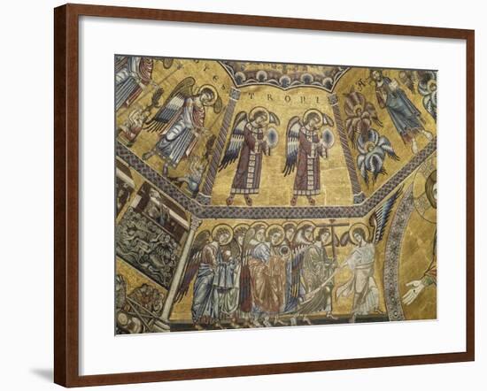 Angels and Saints, Detail from Mosaic of Octagonally-Segmented Central Dome, 1270-1300-null-Framed Giclee Print