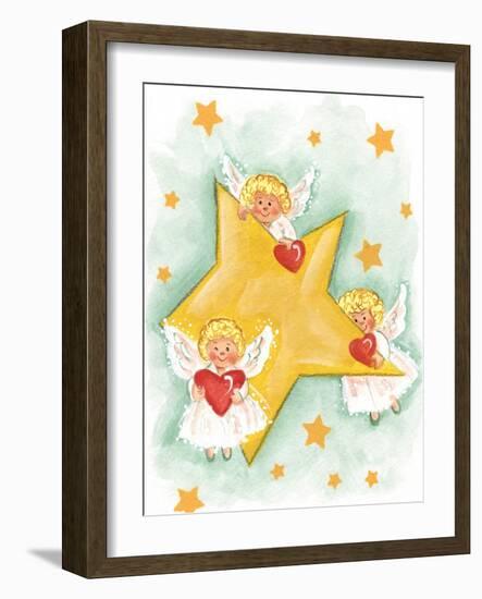 Angels and Stars-Beverly Johnston-Framed Giclee Print