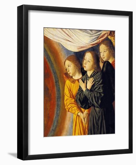 Angels, Detail from Right Side of Central Panel with Madonna Enthroned with Angels-null-Framed Giclee Print
