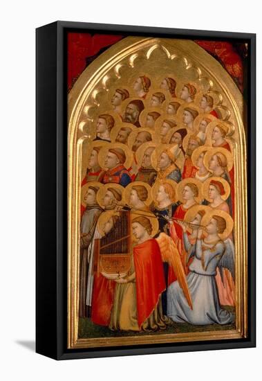 Angels from the Coronation of the Virgin Polyptych-Giotto di Bondone-Framed Premier Image Canvas