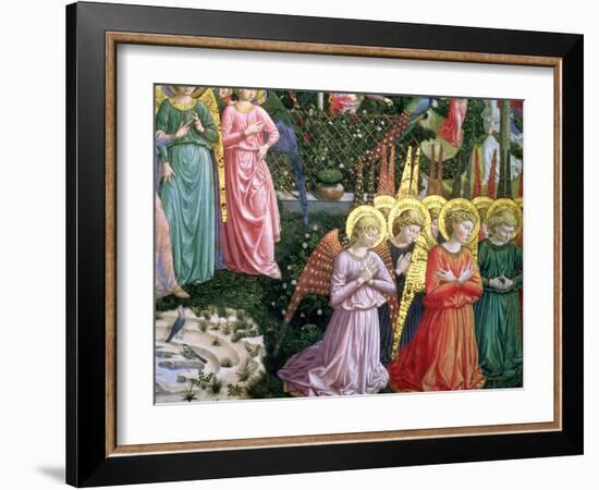 Angels in a Heavenly Landscape, the Left Hand Wall of the Apse-Benozzo di Lese di Sandro Gozzoli-Framed Giclee Print