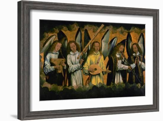 Angels Making Music; Left Panel of a Triptych-Hans Memling-Framed Giclee Print