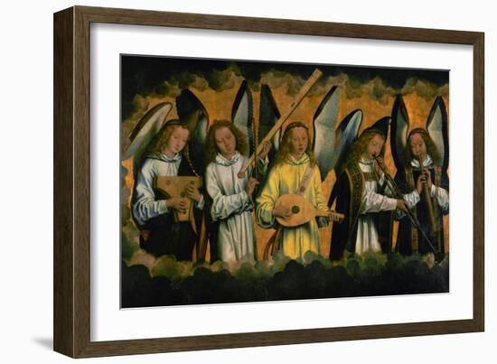 Angels Making Music; Left Panel of a Triptych-Hans Memling-Framed Giclee Print