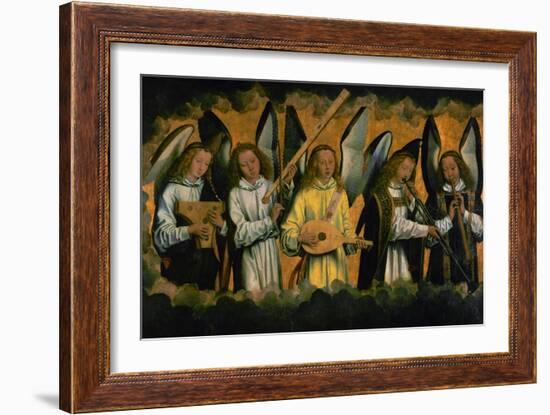 Angels Making Music; Left Panel of a Triptych-Hans Memling-Framed Giclee Print