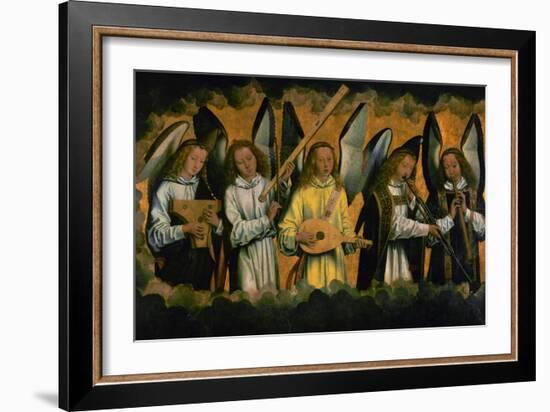 Angels Making Music; Left Panel of a Triptych-Hans Memling-Framed Giclee Print