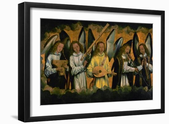 Angels Making Music; Left Panel of a Triptych-Hans Memling-Framed Giclee Print