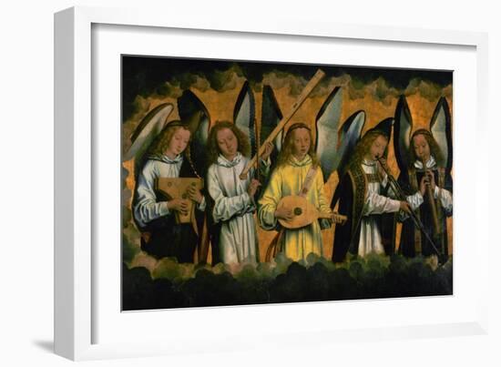 Angels Making Music; Left Panel of a Triptych-Hans Memling-Framed Giclee Print