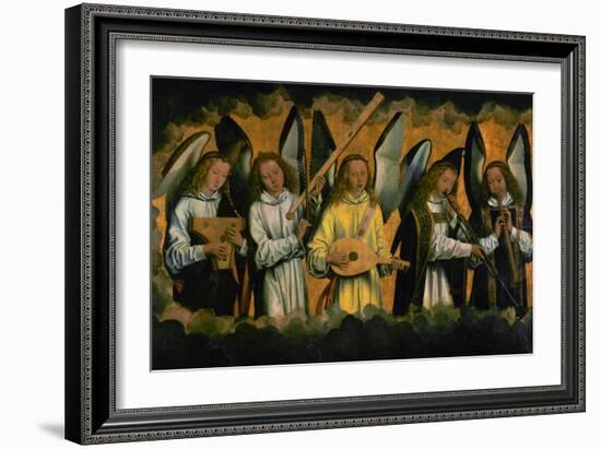 Angels Making Music; Left Panel of a Triptych-Hans Memling-Framed Giclee Print