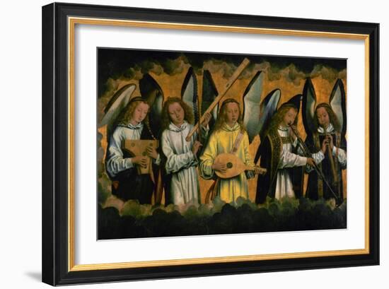 Angels Making Music; Left Panel of a Triptych-Hans Memling-Framed Giclee Print