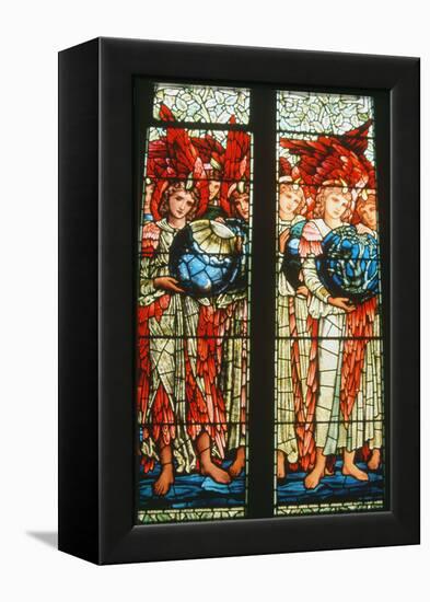 Angels of Creation: the Third and Fourth Days by Sir Edward Burne-Jones (1833-98)-null-Framed Premier Image Canvas