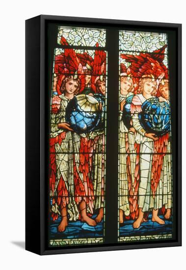 Angels of Creation: the Third and Fourth Days by Sir Edward Burne-Jones (1833-98)-null-Framed Premier Image Canvas