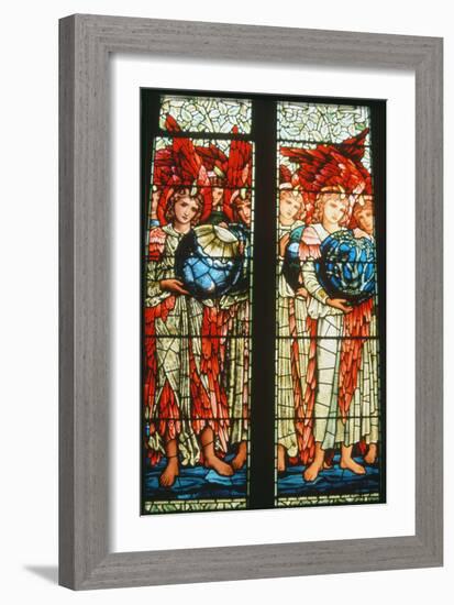 Angels of Creation: the Third and Fourth Days by Sir Edward Burne-Jones (1833-98)-null-Framed Photographic Print