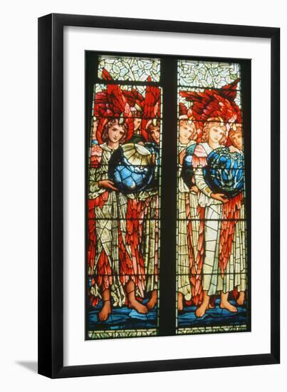 Angels of Creation: the Third and Fourth Days by Sir Edward Burne-Jones (1833-98)-null-Framed Photographic Print