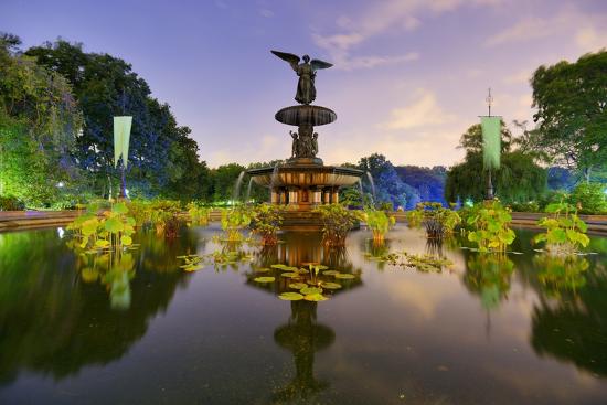 angels of the water fountain at bethesda terrace in new york city s