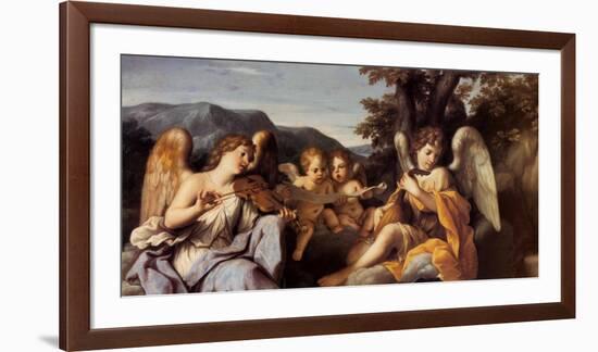 Angels Playing Music-Marcantonio Franceschini-Framed Art Print