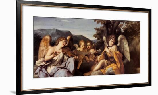 Angels Playing Music-Marcantonio Franceschini-Framed Art Print