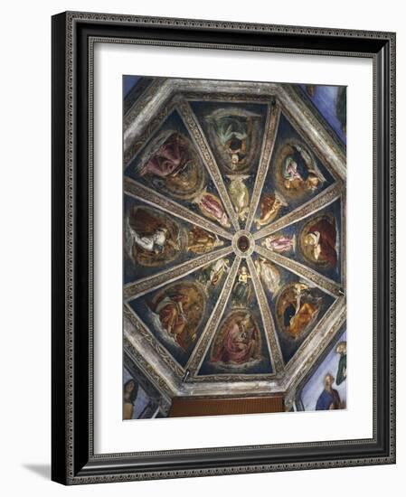 Angels Playing Musical Instruments, Evangelists and Doctors of the Church, Ca 1478-Luca Signorelli-Framed Giclee Print