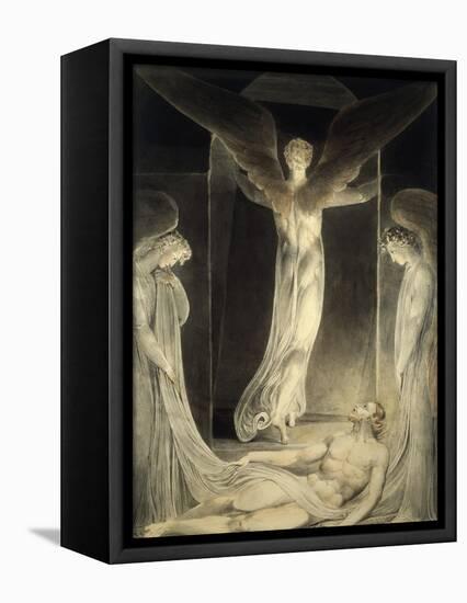 Angels Rolling away the Stone from the Sepulchre-William Blake-Framed Premier Image Canvas