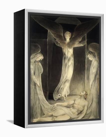 Angels Rolling away the Stone from the Sepulchre-William Blake-Framed Premier Image Canvas