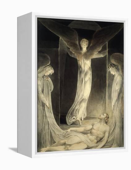 Angels Rolling away the Stone from the Sepulchre-William Blake-Framed Premier Image Canvas