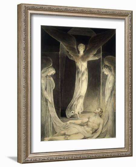 Angels Rolling away the Stone from the Sepulchre-William Blake-Framed Giclee Print