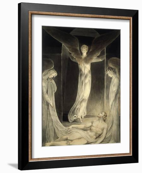 Angels Rolling away the Stone from the Sepulchre-William Blake-Framed Giclee Print