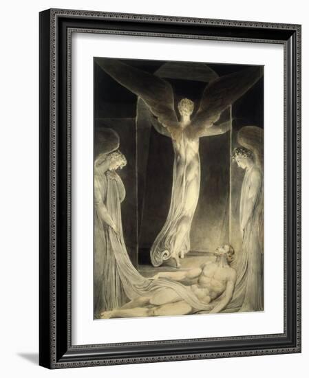 Angels Rolling away the Stone from the Sepulchre-William Blake-Framed Giclee Print