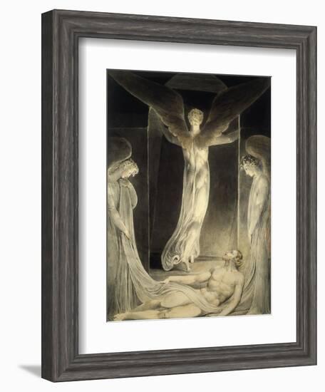 Angels Rolling away the Stone from the Sepulchre-William Blake-Framed Giclee Print