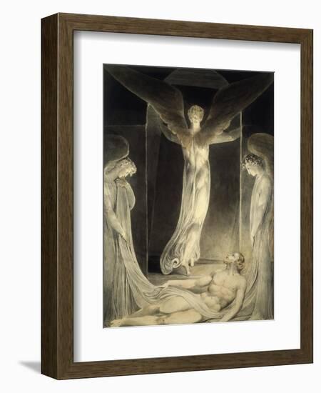 Angels Rolling away the Stone from the Sepulchre-William Blake-Framed Giclee Print