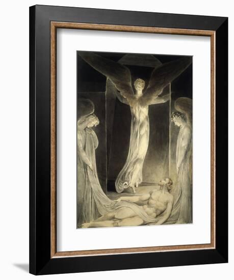 Angels Rolling away the Stone from the Sepulchre-William Blake-Framed Giclee Print