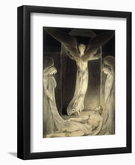 Angels Rolling away the Stone from the Sepulchre-William Blake-Framed Giclee Print