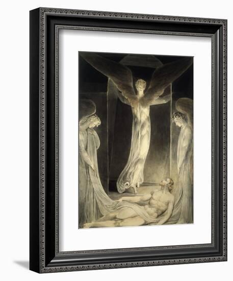 Angels Rolling away the Stone from the Sepulchre-William Blake-Framed Giclee Print