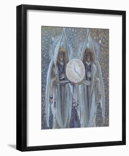 Angels Supporting a Dial Which Indicates the Hours of the Different Scenes of the Passion for 'The-James Jacques Joseph Tissot-Framed Giclee Print