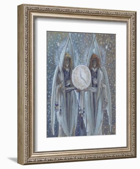 Angels Supporting a Dial Which Indicates the Hours of the Different Scenes of the Passion for 'The-James Jacques Joseph Tissot-Framed Giclee Print