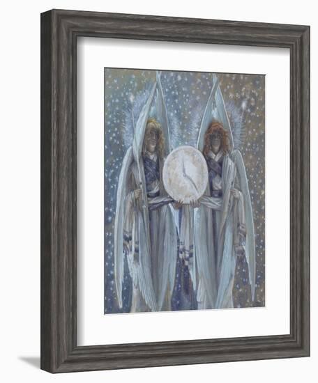 Angels Supporting a Dial Which Indicates the Hours of the Different Scenes of the Passion for 'The-James Jacques Joseph Tissot-Framed Giclee Print